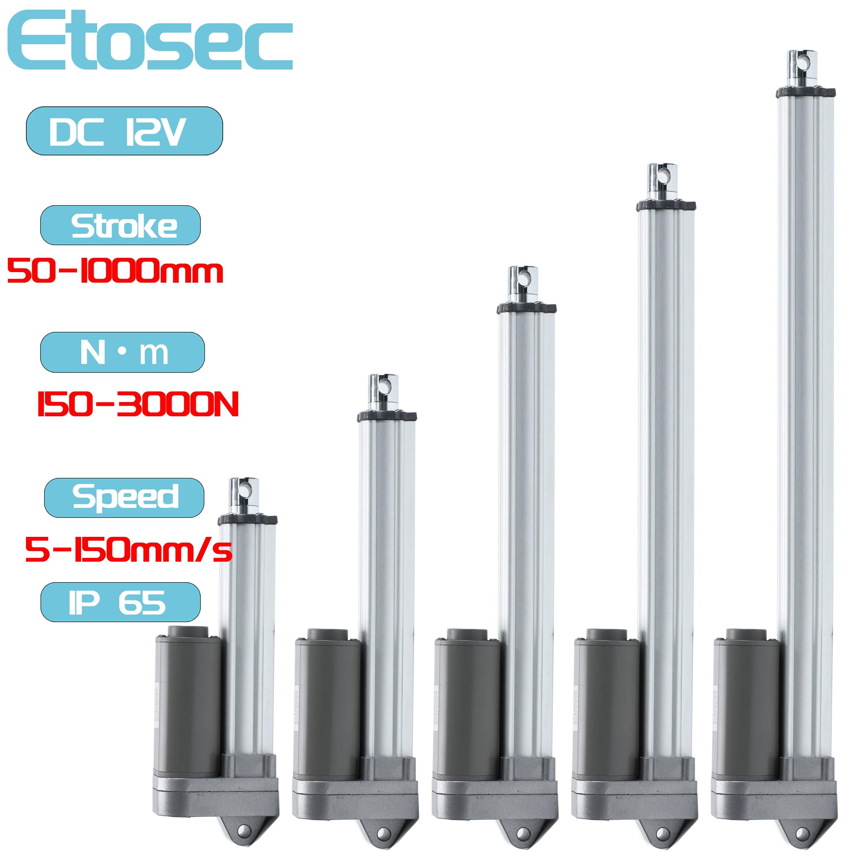 Etosec  ̺  , 12V IP65  3000N  ߿, 150mm, 400mm, 550mm, 850mm, 1000mm Ʈũ, 65 mm/s ӵ